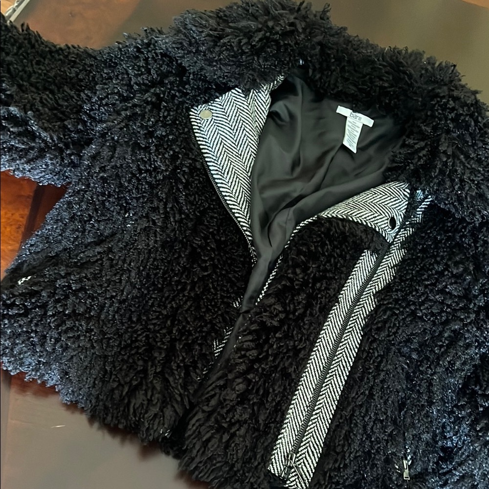 Bar III Black Teddy Jacket